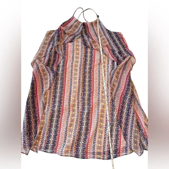 BCBGMAXAZRIA Boho Striped Criss Cross Maxi Dress Flowy Summer Festival Size S - Picture 8 of 10